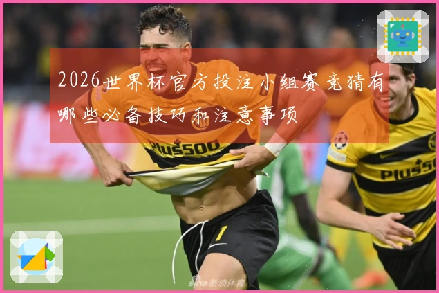 2026世界杯官方投注小组赛竞猜有哪些必备技巧和注意事项